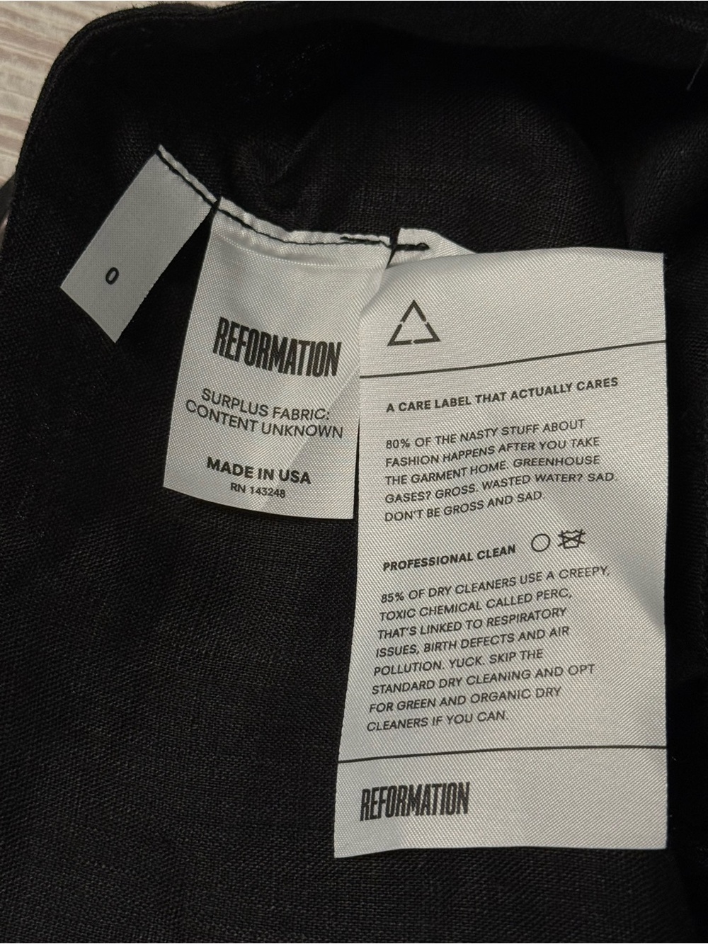 Reformation Mason Crop Top in Black - Picture 7 of 7